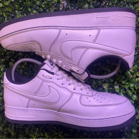 🔥 NIKE AIR FORCE 1 LOW ‘07 CONTRAST STITCH BLACK WHITE SNEAKER MEN 13 CV1724-103 - Picture 6 of 9